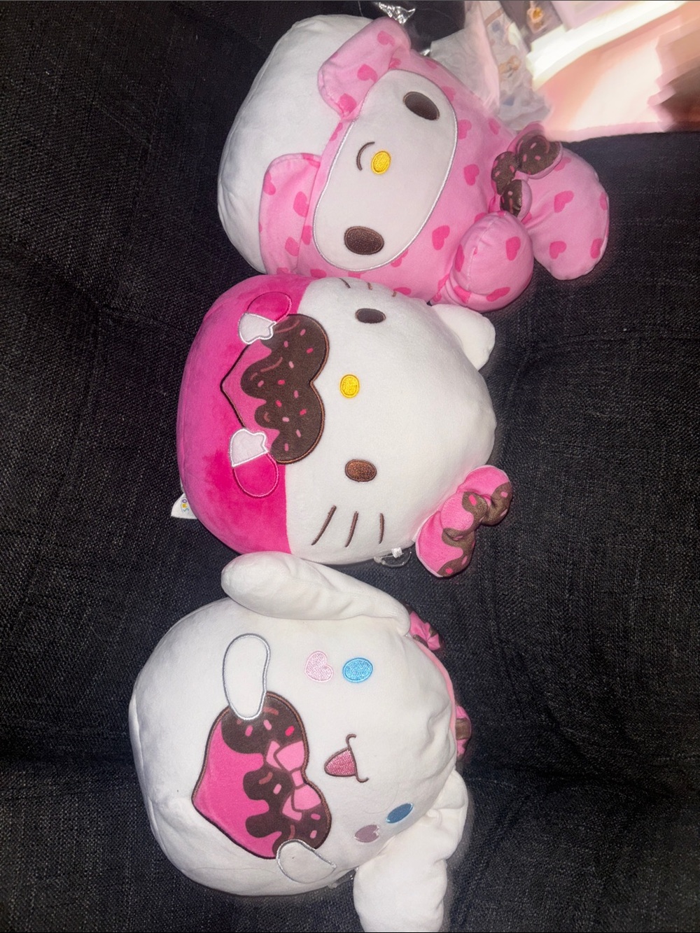 Sanrio Pink & White Hello Kitty and Friends Plush Trio - Chocolate Treats